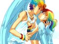 Rainbow Dash and Rainbow Blitz human 