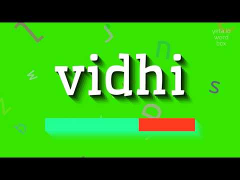 How to say "vidhi"! (High Quality Voices)