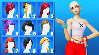 FORTNITE CHALLENGE PART #55 - GUESS THE HAIRSTYLE BY THE FACE.