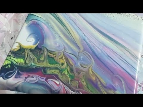 Di.Acrylic Sheleeart Swipe technique.  Акриловая заливка Протяжка по Шелии Арт. Результат супер(459)