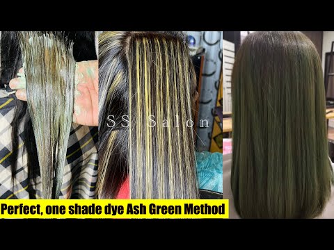 Ash Green base colour // one shade dye hair colour ash...