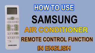 How to use samsung air conditioner remote control| Samsung ac remote control function demo