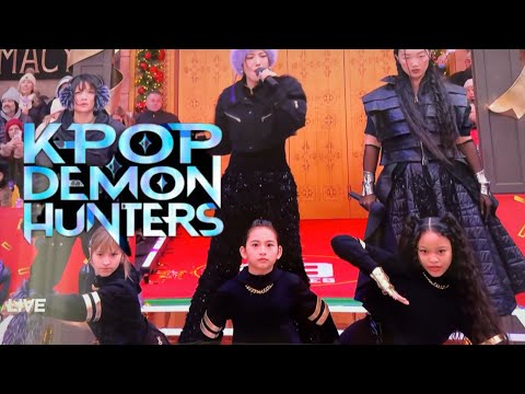 K-pop demon hunters Macys thanksgiving day parade performance. Huntrix kpop golden song. Soda pop. 