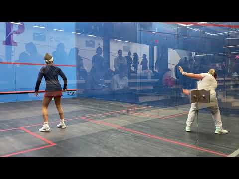 1- #1s Sanna Koivumaki [FIN](St. Lawrence) v Jessica Davis [ENG](Penn) squash match