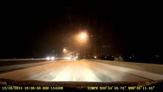 preview picture of video 'LS 430 W Dashcam video of ICE on the Moundsville, WV Bridge'