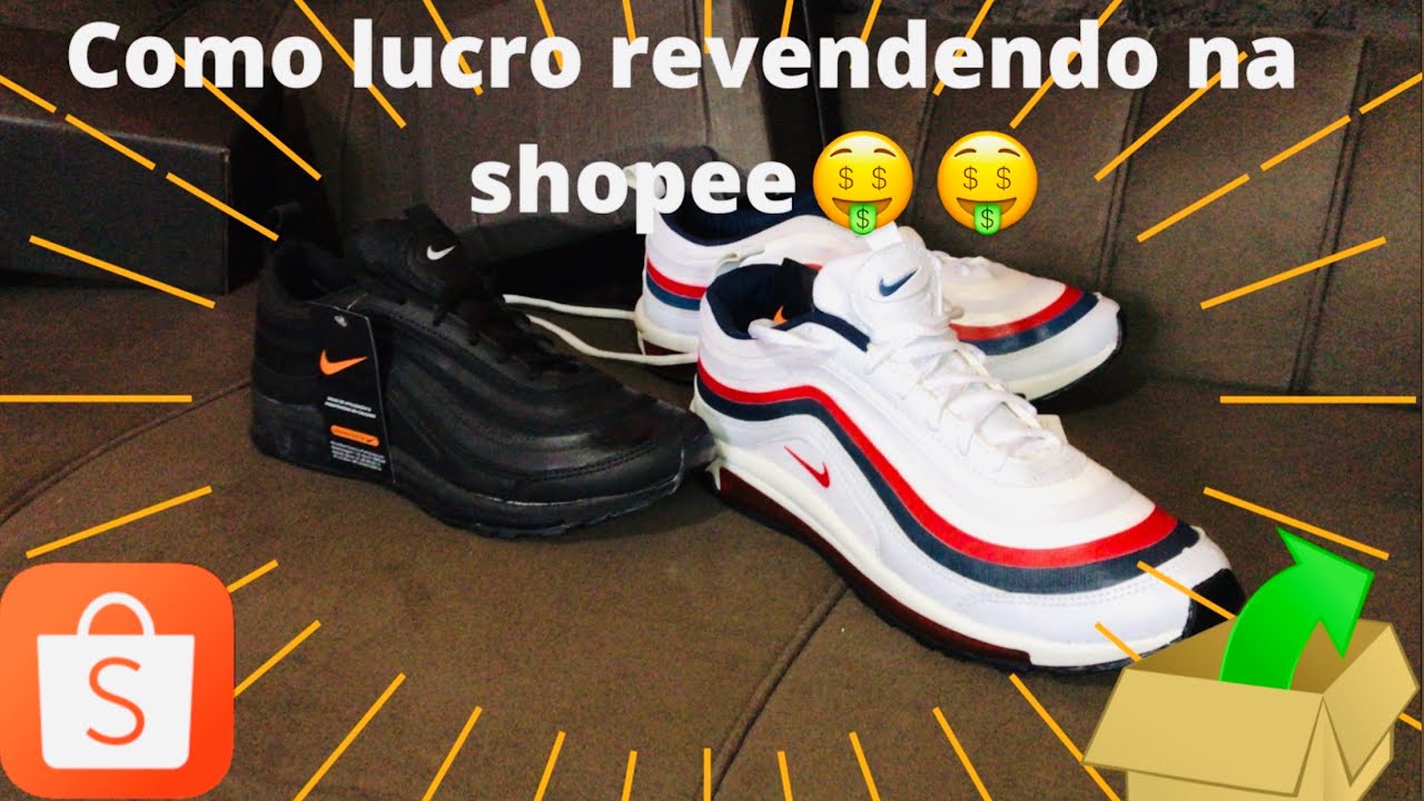 TÊNIS NIKE AIR MAX 97 DA SHOPEE E COMO LUCRO REVENDENDO + MAQUININHA DO MERCADO PAGO