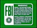 Walt Disney Home Video Green FBI Screen And WDHV Logo