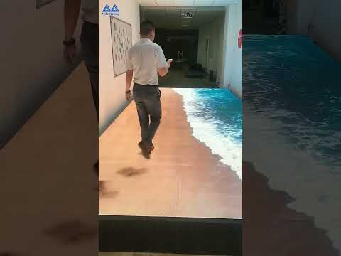 Amazing creative interactive floor tile screen#leddisplay #ledscreen #shortvideo #creative #funny