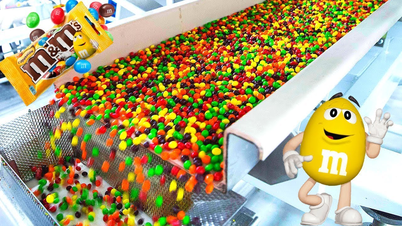 COMO se HACEN los CARAMELOS de CHOCOLATE de M&M'S en las FÁBRICAS🍬