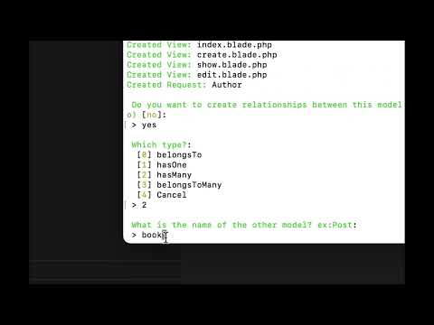 Laravel Crud Generator how to use (misterdebug)