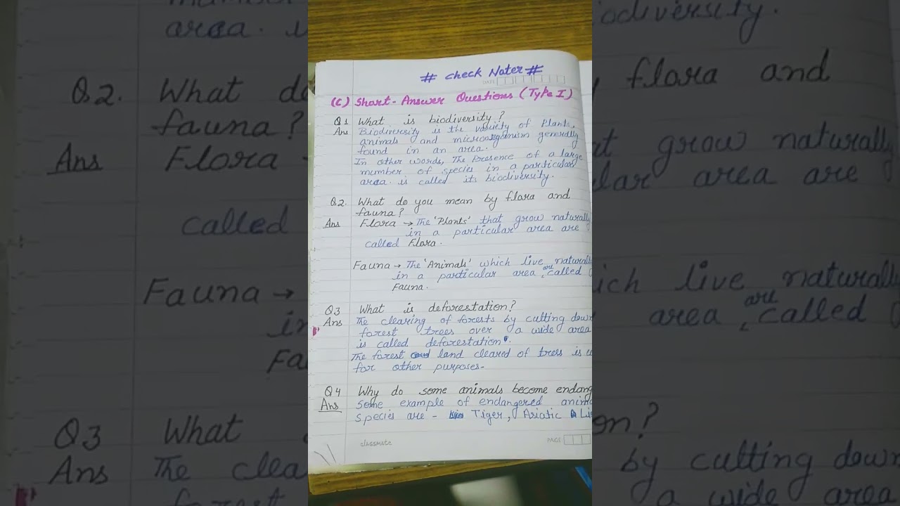 class 8 ch 7 Living science Conservation of plants and animals Book exercise