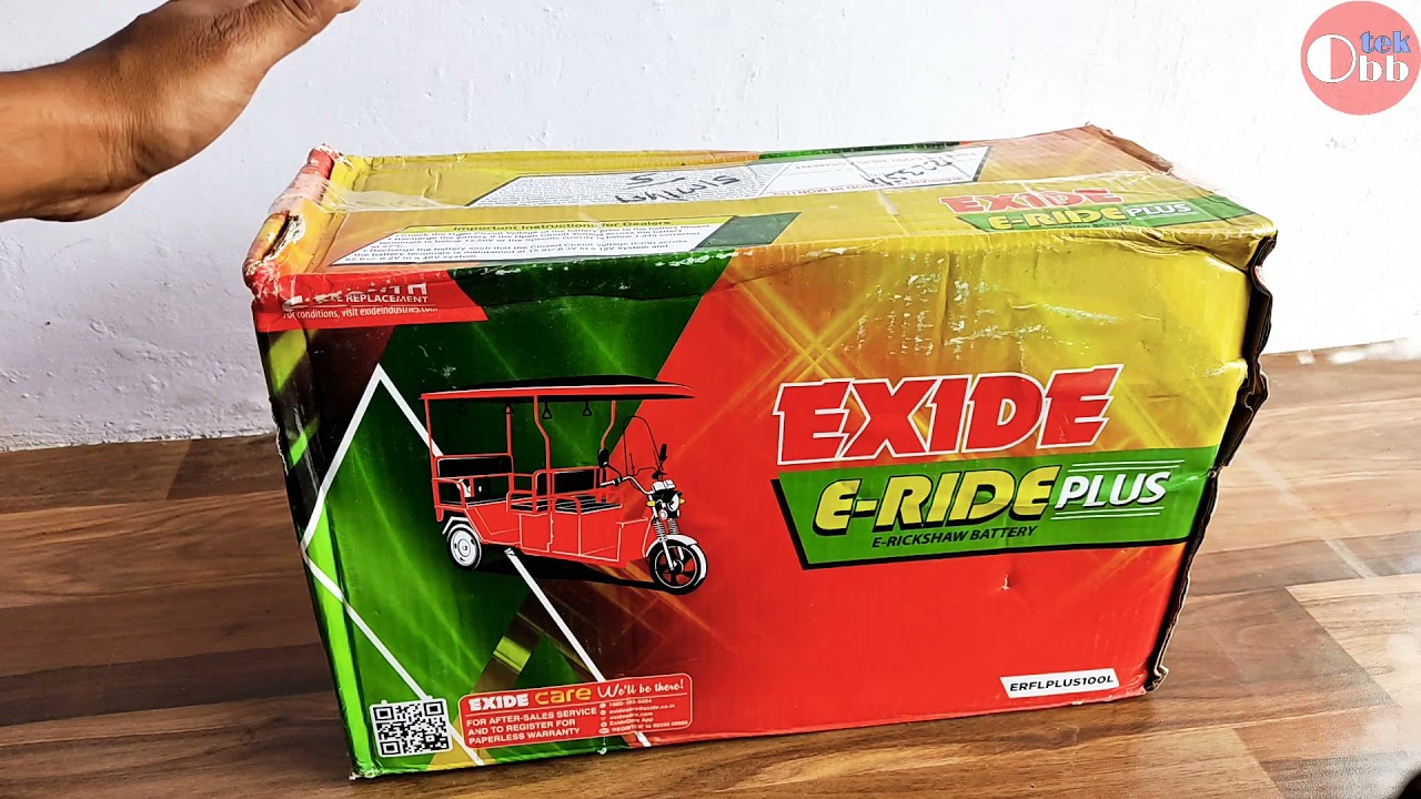 Exide E-Ride Plus 100AH Capacity Battery | Erikshaw Battery Review
