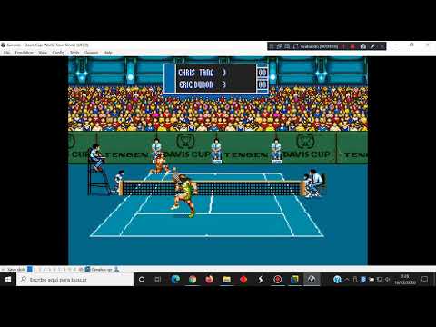 Davis Cup World Tour Tennis - Sega Genesis Mega Drive - BizHawk emulator - test Windows 10
