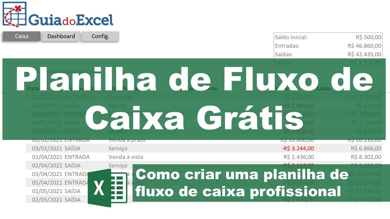 Planilha de fluxo de caixa