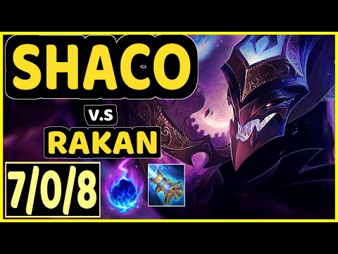 CHASESHACO (SHACO) vs RAKAN - 7/0/8 KDA BOTTOM SUPPORT GAMEPLAY - NA Ranked GRANDMASTER