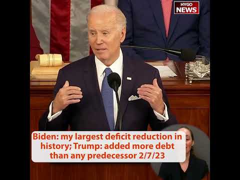 Biden: my largest deficit reduction in history; Trump: added more debt than any predecessor