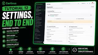 Certivus Settings: All 14 Tabs — and the 4 to Do First