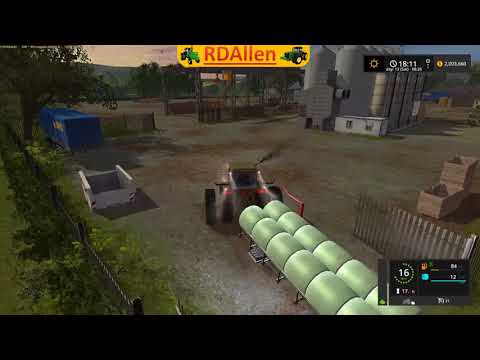Loading Lots of Round Bales - PC vs Console FS17 Drumard Farm