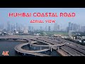 Mumbai Coastal Road Aerial View By Drone 4K