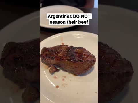 Argentina NÃO tempera sua carne