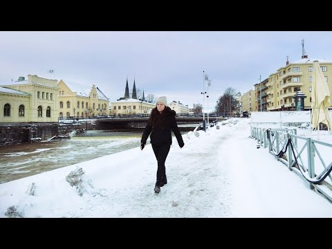 Sweden-Stockholm: Winter Walk Around The City Of Uppsala