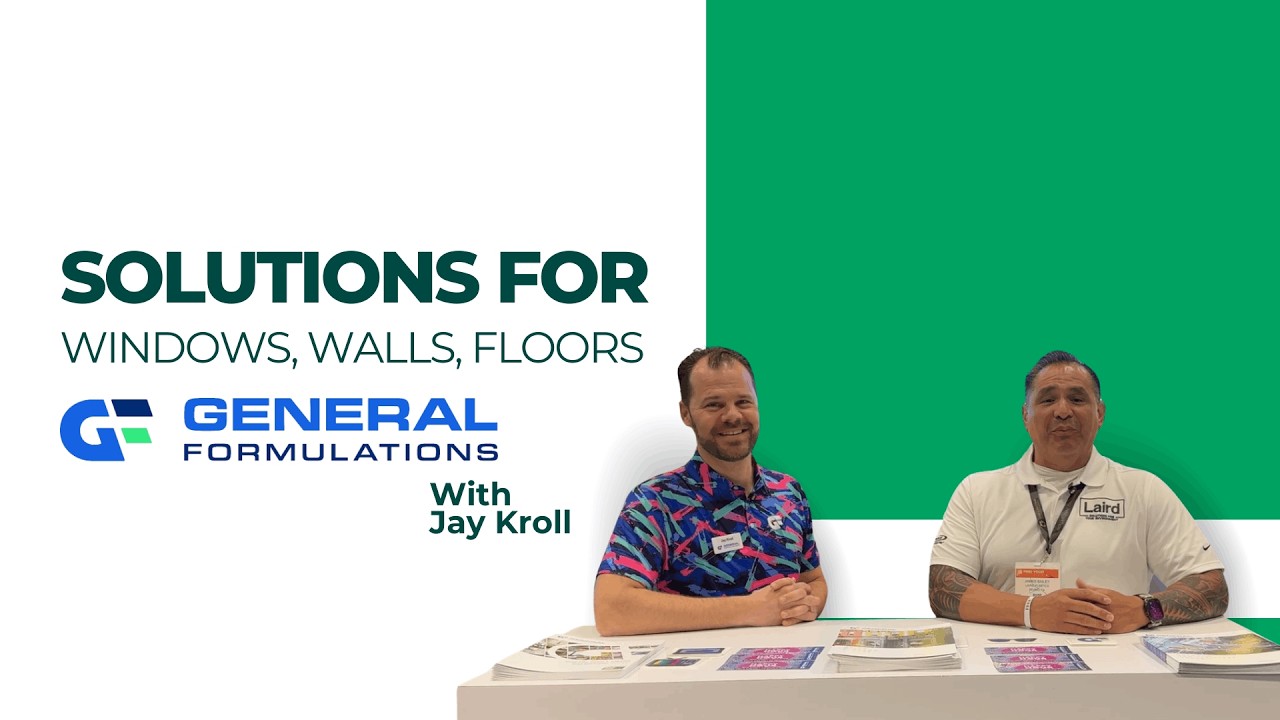 Jay Kroll of General Formulations and James Bailey of Laird Plastics present window, wall and floor graphics solutions at ISA Sign Expo 2026