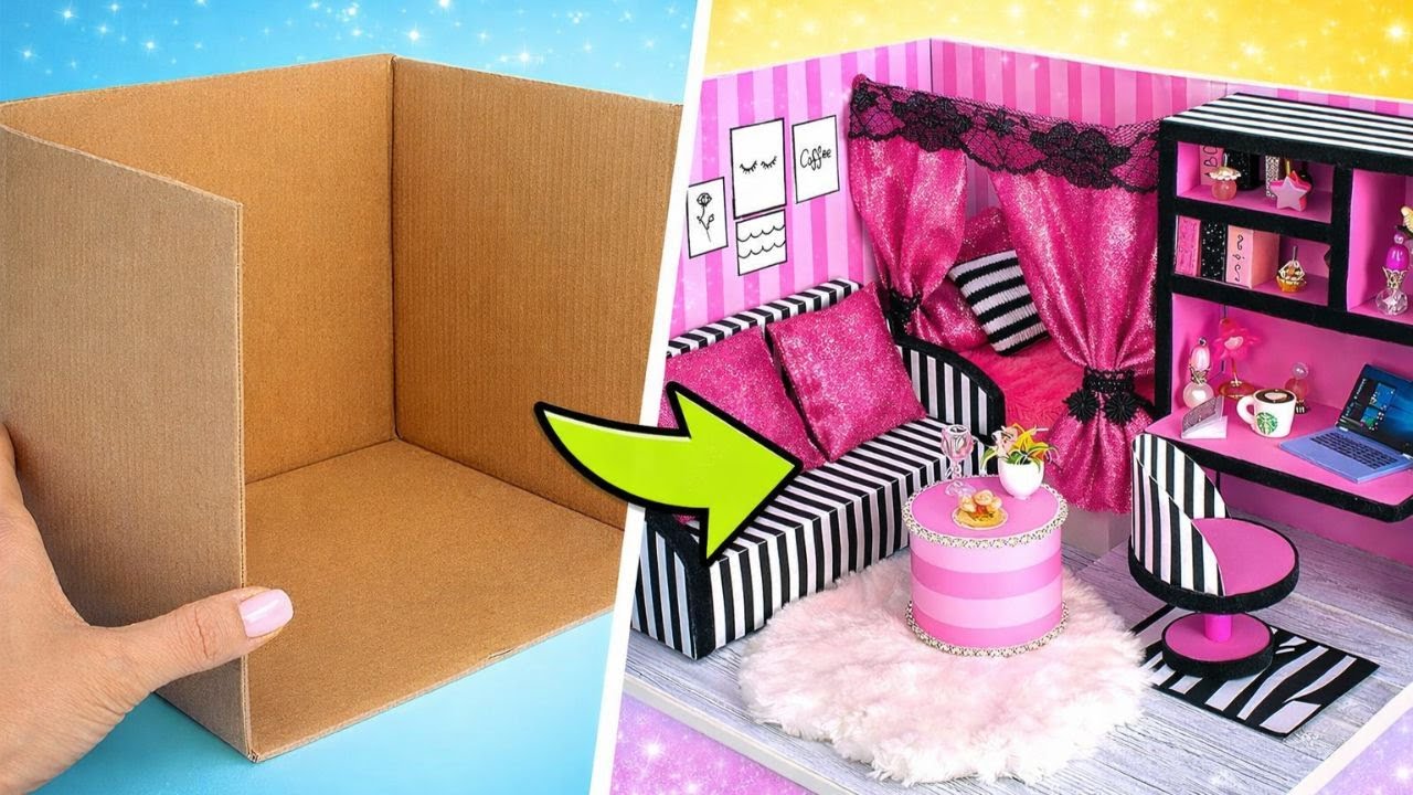 Ultimate Pink Dollhouse Makeover! 🏠💖 DIY Cozy Rooms & Cardboard Decor