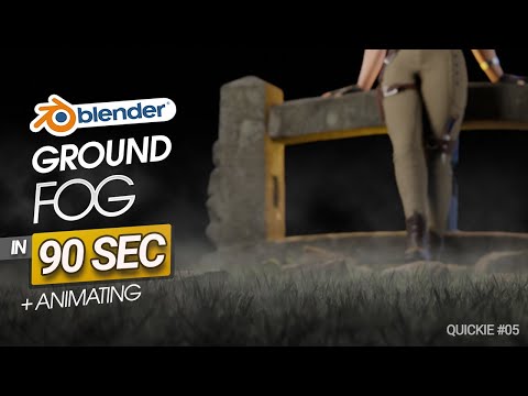How to Create and Animate Ground Fog in Blender 2.93 in 90sec - Quickie Tuts #05