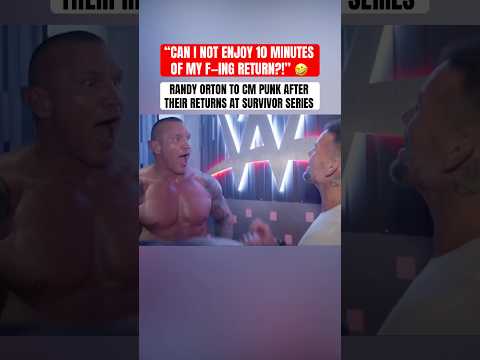 Randy Orton & CM Punk backstage at 2023 Survivor Series 😂 (via @WWE)