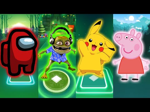Among Us vs Crazy Frog vs Pikachu vs Peppa Pig - Tiles Hop EDM Rush