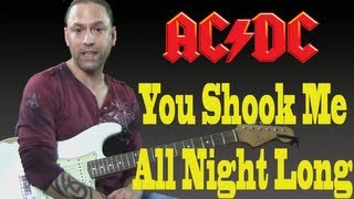 Learn to Play &quot;You Shook Me All Night Long&quot; by AC DC (Guitar Lesson)