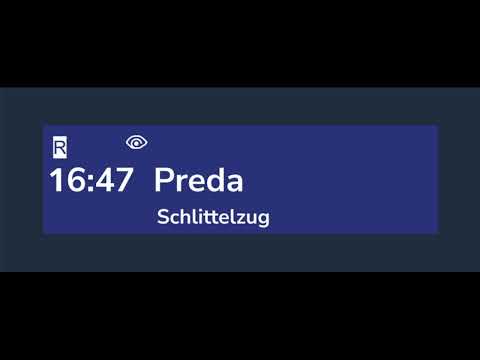 RhB Ansage » Reminder Schlittelzug nach Preda | SLBahnen