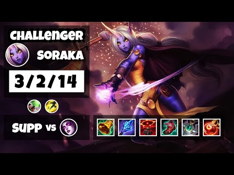 Soraka Challenger Gameplay S11 Replay 11.6 Support (3/2/14) - NA