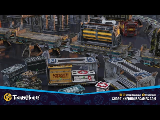 Vídeo relacionado con TinkerTurf Sci-Fi Terrain: contenedores de carga 4 complementos, 3 contenedores incluidos, tema neutro, diseño modular, fácil almacenamiento, configuraciones prácticamente ilimitadas