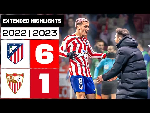 ATLÉTICO DE MADRID 6-1 SEVILLA FC 2022/23 | Extended Highlights