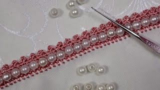 Beautiful crochet border lace design for dupatta s