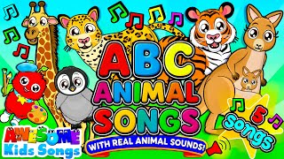 ABC Animal Songs 38 mins Compilation 🐯 Learn Letters, Colors, Counting & More! | A to Z Fun for Kids
