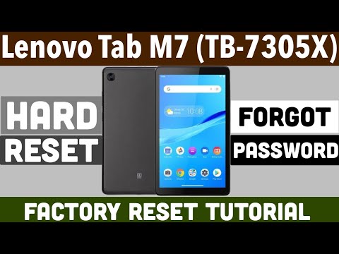 Lenovo Tab TB-7305X Hard Reset Without PC ! Lenovo Tab M7 Factory Reset
