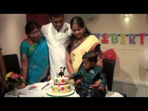 Ashrith 1st birth day cake cutting