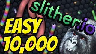 TROLLY WAYS TO GET 10,000 POINTS! | Slither.io gameplay