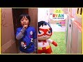 Ryan In Giant Box Fort Maze Challenge