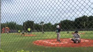 David's first baseball hit 2015