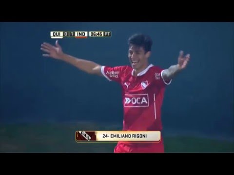 Gol de Rigoni. Quilmes 0 - Independiente 1. Fecha 16. Primera División 2016.
