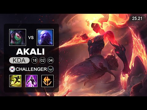 Akali vs Ryze Mid - KR Challenger - Patch 25.21 Season 15