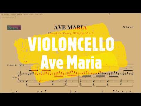 Ave Maria (Schubert): free sheet music for cello