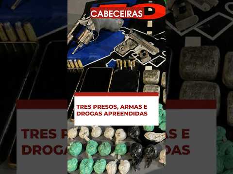 PM PRENDE TRÊS E APREENDE DROGAS E ARMAS EM CABECEIRAS (GO)