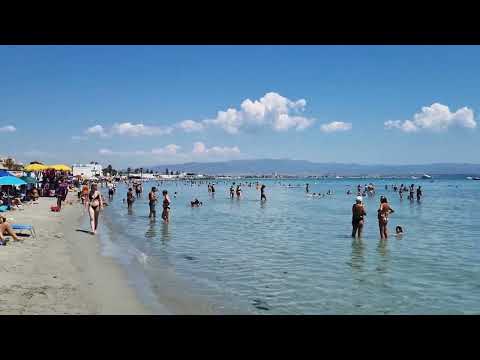 Poetto beach in Cagliari, Sardinia