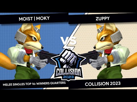 Collision 2023 - Melee - moist | moky (Fox) VS Zuppy (Fox) - Melee Singles Top 16 - Winners Quarters