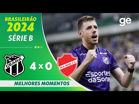 Gols e lances de Ceará x Vila Nova-GO
