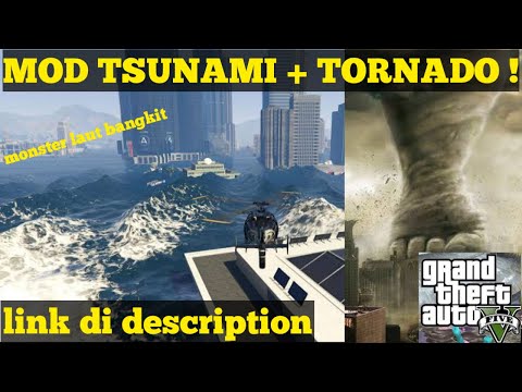 GTA 5 : TSUNAMI VS TORNADO BENCANA AKHIR ( TSUNAMI + TORNADO MOD GTA 5 )